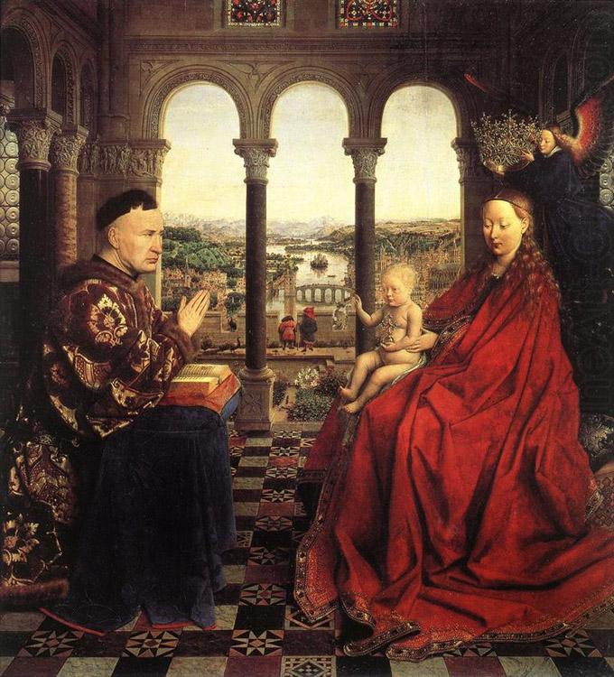 Jan Van Eyck The Virgin of Chancellor Rolin (mk08) china oil painting image
